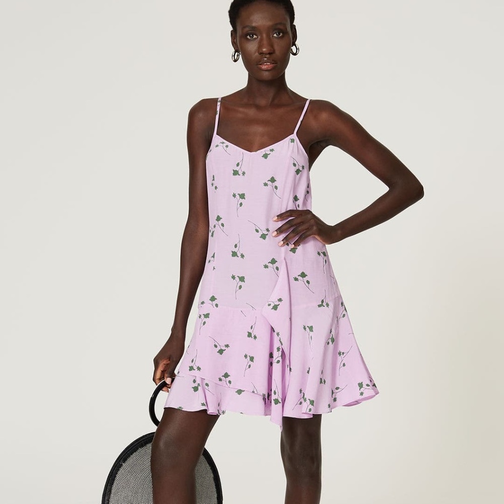 Thakoon Collective Purple/ Lavender Floral Slip dress Size 4 RETAIL $295